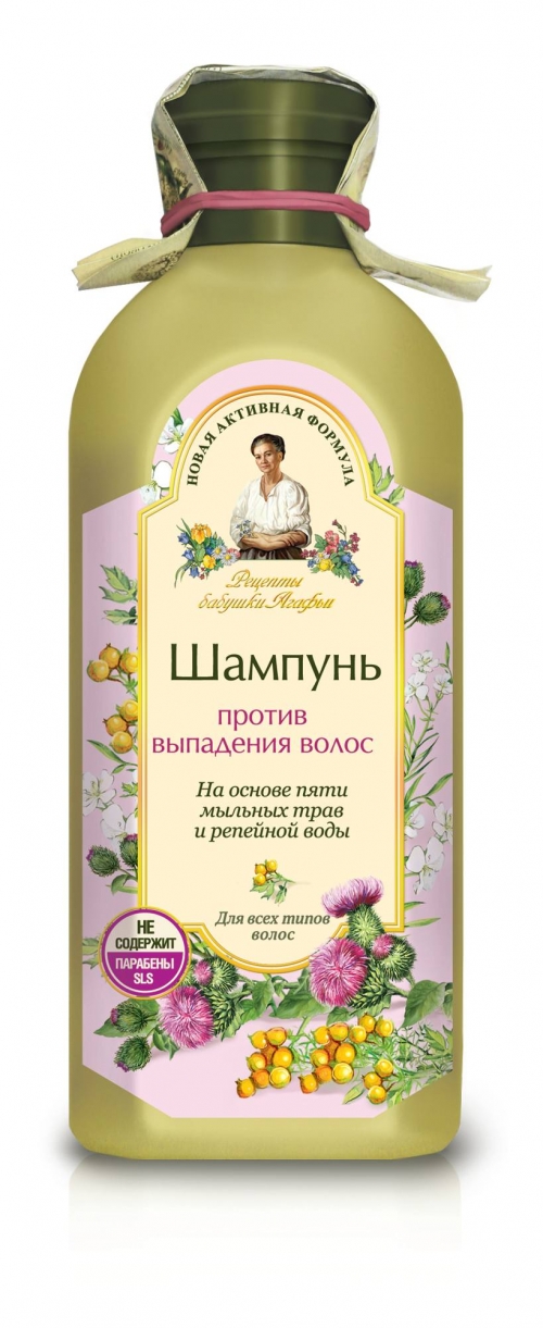 Рецепты бабушки Агафьи Шампунь Сбор "Против выпадения волос", 350 мл