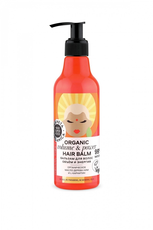 Planeta Organica / Hair Super Food / Бальзам для волос "Объем и энергия", 250 мл
