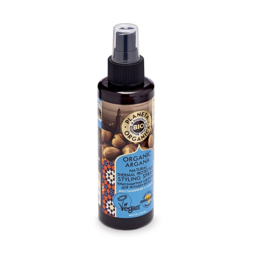Planeta Organica / Organic argana / Термозащитная сыворотка для укладки волос "Восстановление и защита", 150 мл