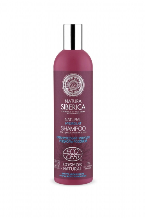 Natura Siberica Hydrolat Сертифицированный шампунь для сухих и ломких волос, 400 мл